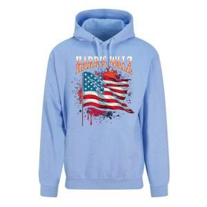 Harris Walz American Flag Gift Unisex Surf Hoodie