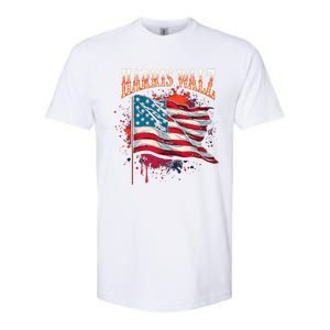 Harris Walz American Flag Gift Softstyle CVC T-Shirt