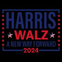 Harris Walz A New Way Forward 2024 Flat Bill Trucker Hat