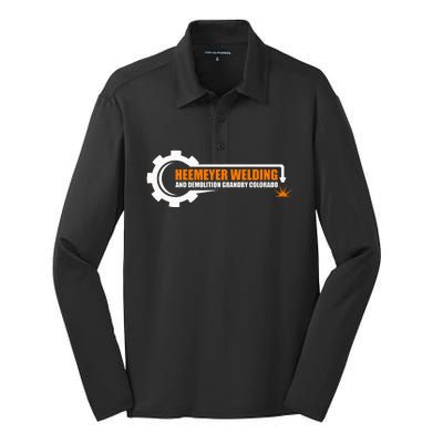 Heemeyer Welding And Demolition Grandby Colorado Fun Welder Silk Touch Performance Long Sleeve Polo