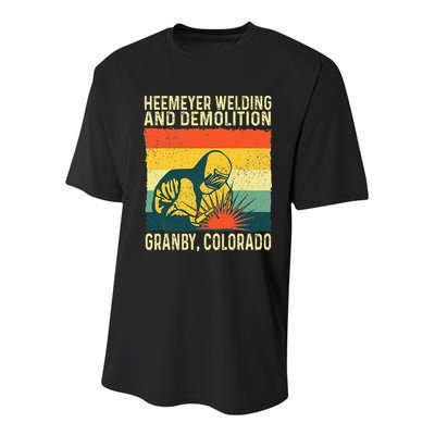Heemeyer Welding And Demolition Grandby Colorado Youth Performance Sprint T-Shirt