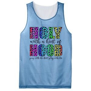 Holy With A Hint Of Hood Pray With Me Dont Play Gift Mesh Reversible Basketball Jersey Tank