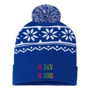 Holy With A Hint Of Hood Pray With Me Dont Play Gift USA-Made Snowflake Beanie