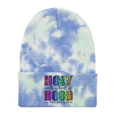 Holy With A Hint Of Hood Pray With Me Dont Play Gift Tie Dye 12in Knit Beanie