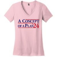 Harris Walz A Concept Of A Plan Women's V-Neck T-Shirt