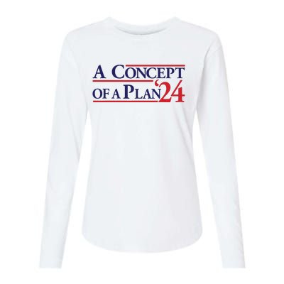 Harris Walz A Concept Of A Plan Womens Cotton Relaxed Long Sleeve T-Shirt