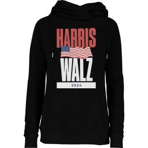 Harris Walz And Kamala Harris 2024 Womens Funnel Neck Pullover Hood