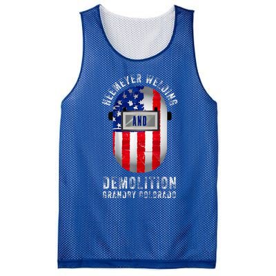 Heemeyer Welding And Demolition Grandby Colorado Welder Mesh Reversible Basketball Jersey Tank