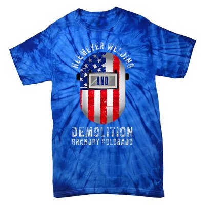 Heemeyer Welding And Demolition Grandby Colorado Welder Tie-Dye T-Shirt