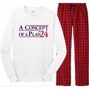 Harris Walz A Concept Of A Plan Long Sleeve Pajama Set