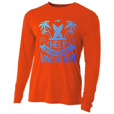 Help We Are On Family Vacation Summer Costume Summer Gift Cooling Performance Long Sleeve Crew