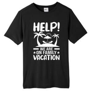 Help We Are On Family Vacay Funny Retro Costume Gift Tall Fusion ChromaSoft Performance T-Shirt