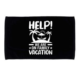 Help We Are On Family Vacay Funny Retro Costume Gift Microfiber Hand Towel