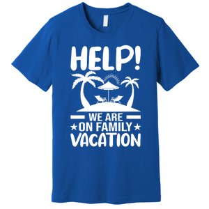 Help We Are On Family Vacay Funny Retro Costume Gift Premium T-Shirt