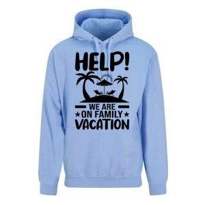 Help We Are On Family Vacay Funny Retro Costume Gift Unisex Surf Hoodie