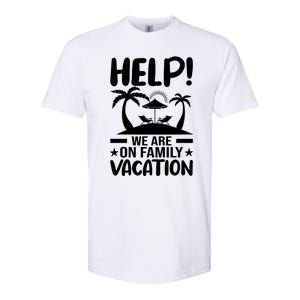 Help We Are On Family Vacay Funny Retro Costume Gift Softstyle CVC T-Shirt