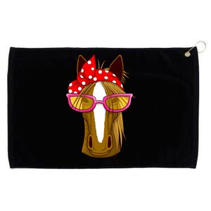 Horse With Bandana Gift Horseback Riding Gift Grommeted Golf Towel