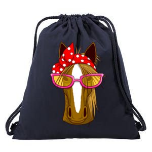 Horse With Bandana Gift Horseback Riding Gift Drawstring Bag