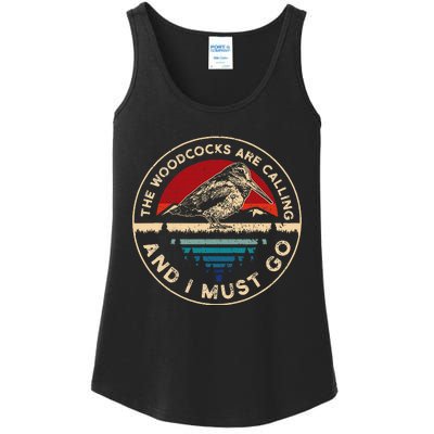 Hunting Woodcock Bird Retro Funny Phone Calls Hunter Ladies Essential Tank