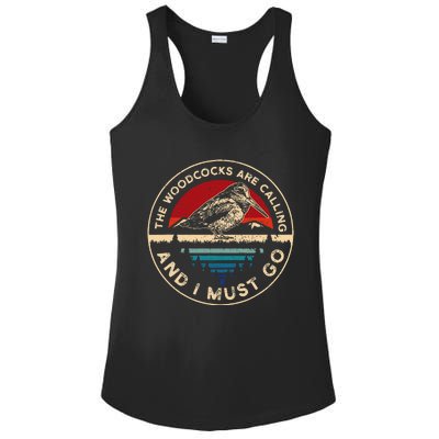 Hunting Woodcock Bird Retro Funny Phone Calls Hunter Ladies PosiCharge Competitor Racerback Tank