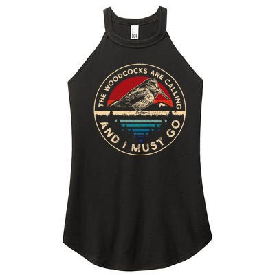 Hunting Woodcock Bird Retro Funny Phone Calls Hunter Women's Perfect Tri Rocker Tank