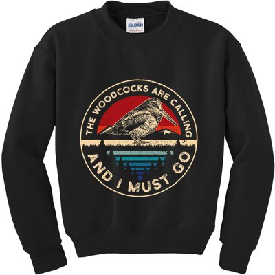 Hunting Woodcock Bird Retro Funny Phone Calls Hunter Kids Sweatshirt