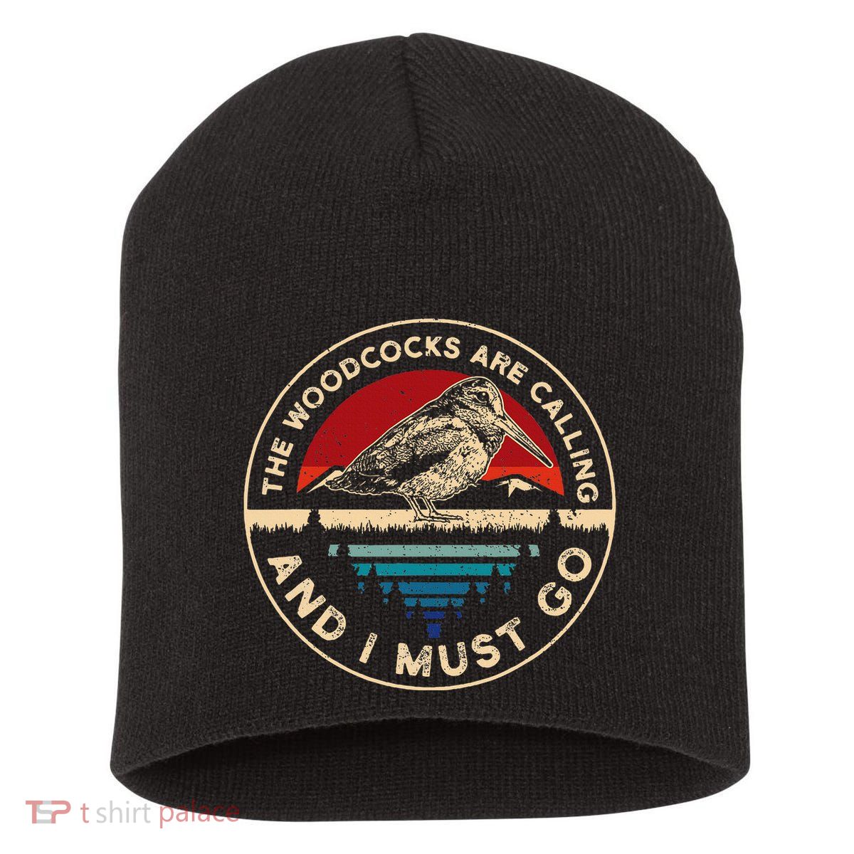 Hunting Woodcock Bird Retro Funny Phone Calls Hunter Short Acrylic Beanie