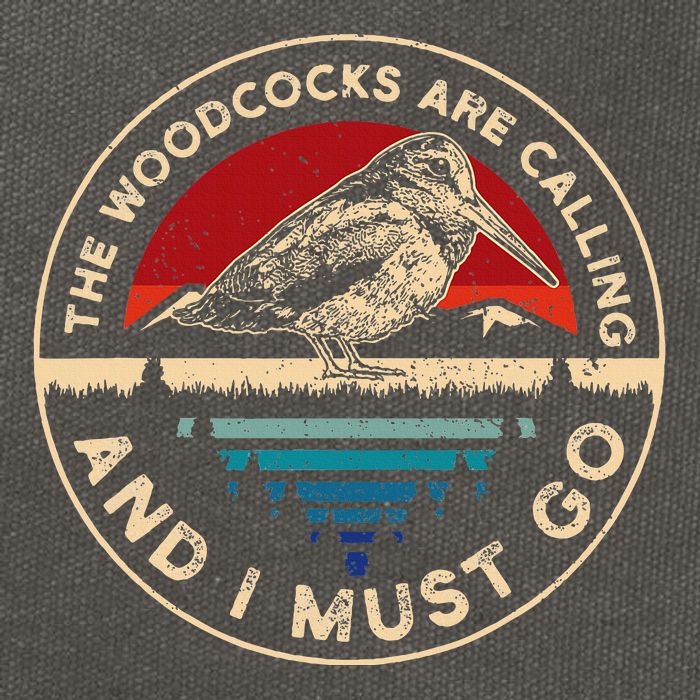 Hunting Woodcock Bird Retro Funny Phone Calls Hunter Cotton Canvas Backpack