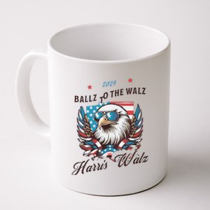 Harris Walz Ballz To The Walz Sunglasses Eagle Election Coffee Mug