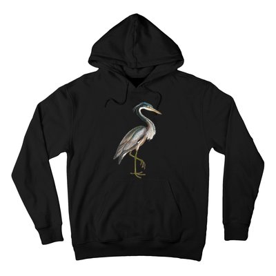 Heron Water Bird Lover Blue Heron Coastal Birds Hoodie