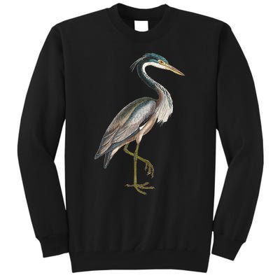 Heron Water Bird Lover Blue Heron Coastal Birds Tall Sweatshirt