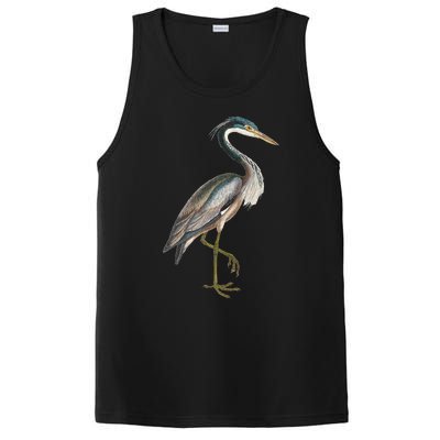 Heron Water Bird Lover Blue Heron Coastal Birds PosiCharge Competitor Tank