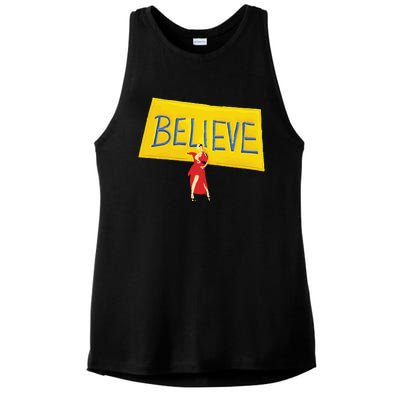 Hannah Waddingham Believe Ladies PosiCharge Tri-Blend Wicking Tank