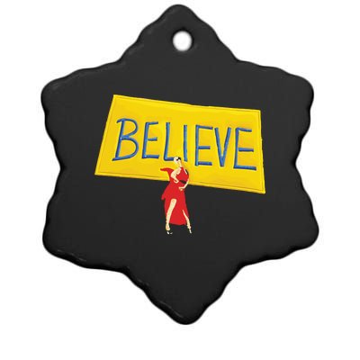 Hannah Waddingham Believe Ceramic Star Ornament