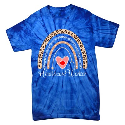 Healthcare Worker Boho Rainbow Funny Healthcare Cute Gift Tie-Dye T-Shirt