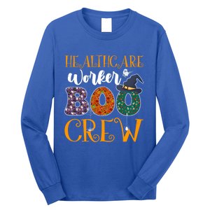 Healthcare Worker Boo Crew Nurse Halloween Ghost Costume Cute Gift Long Sleeve Shirt