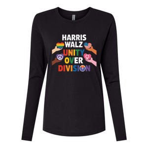 Harris Walz Bridging AmericaS Divide Womens Cotton Relaxed Long Sleeve T-Shirt