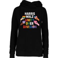 Harris Walz Bridging AmericaS Divide Womens Funnel Neck Pullover Hood