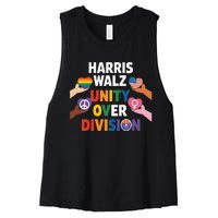 Harris Walz Bridging AmericaS Divide Women's Racerback Cropped Tank