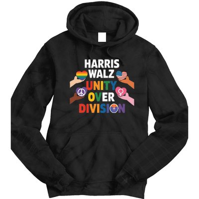 Harris Walz Bridging AmericaS Divide Tie Dye Hoodie