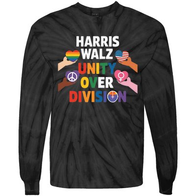 Harris Walz Bridging AmericaS Divide Tie-Dye Long Sleeve Shirt