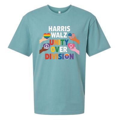 Harris Walz Bridging AmericaS Divide Sueded Cloud Jersey T-Shirt