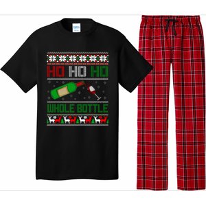 Ho Whole Bottle Funny Wine Ugly Christmas Gift Pajama Set