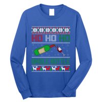 Ho Whole Bottle Funny Wine Ugly Christmas Gift Long Sleeve Shirt