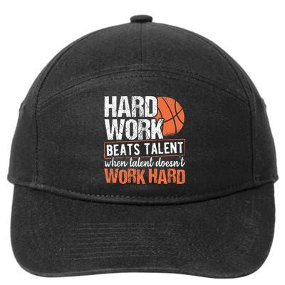 Hard Work Beats Talent When Talent Doesnt Work Hard 7-Panel Snapback Hat