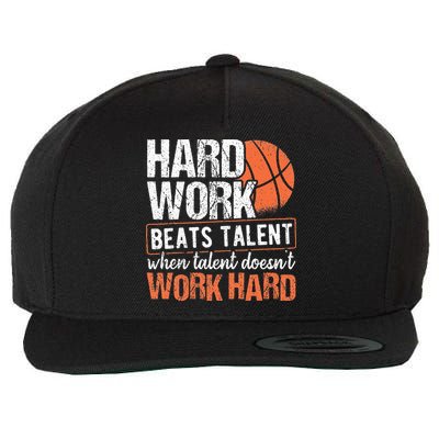 Hard Work Beats Talent When Talent Doesnt Work Hard Wool Snapback Cap