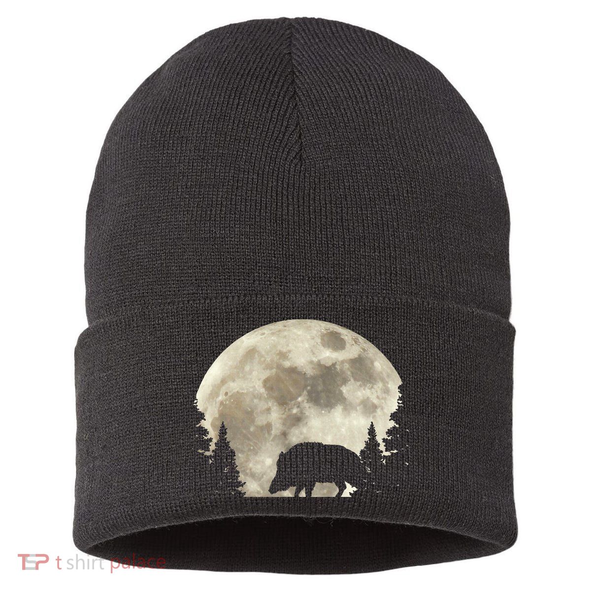 Hunter Wild Boar Keiler Wildsau Hunting Hunter Sustainable Knit Beanie