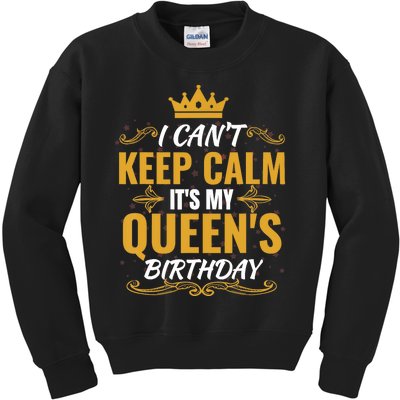 husband wife birthday Gift It's my Queen's Birthday Kids Sweatshirt