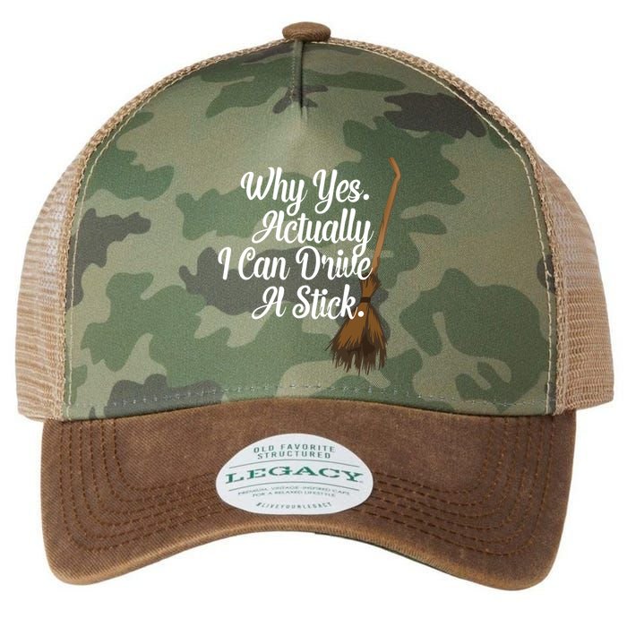Halloween Witch Broom Why Yes Actually I Can Drive A Stick Gift Legacy Tie Dye Trucker Hat