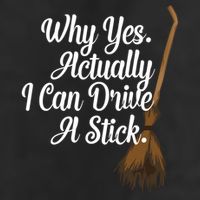 Halloween Witch Broom Why Yes Actually I Can Drive A Stick Gift Large Microfiber Waffle Golf Towel